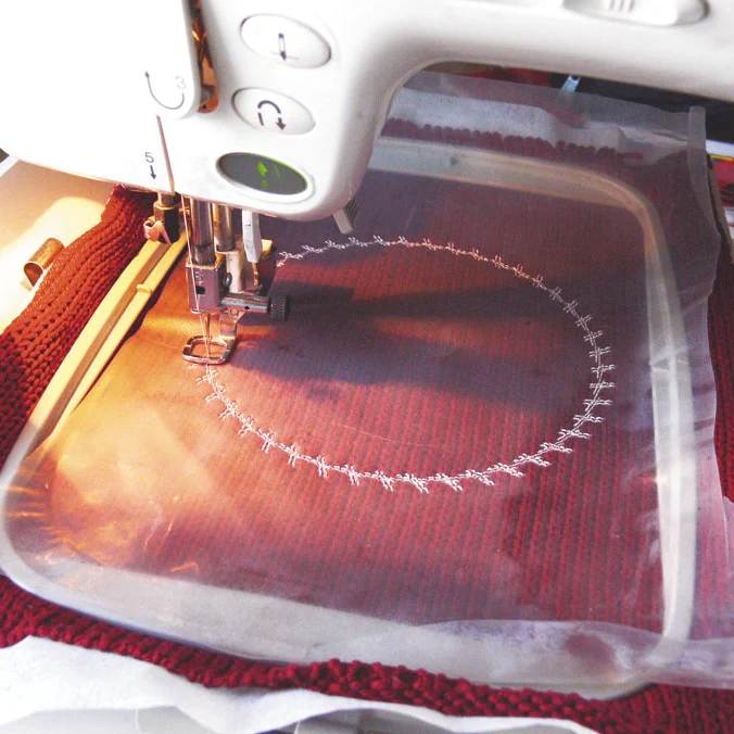 刺绣水溶膜的机用