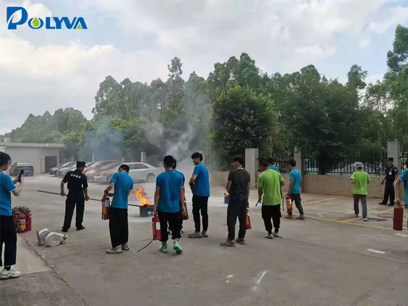 为牢固地树立消防安全意识,博维进行消防演练